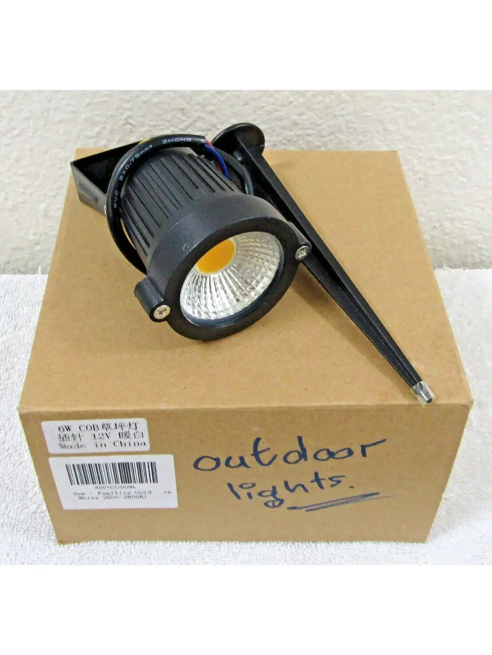 Set of Four Familite Outdoor Lighting 12V 6W Fixtures and Spikes